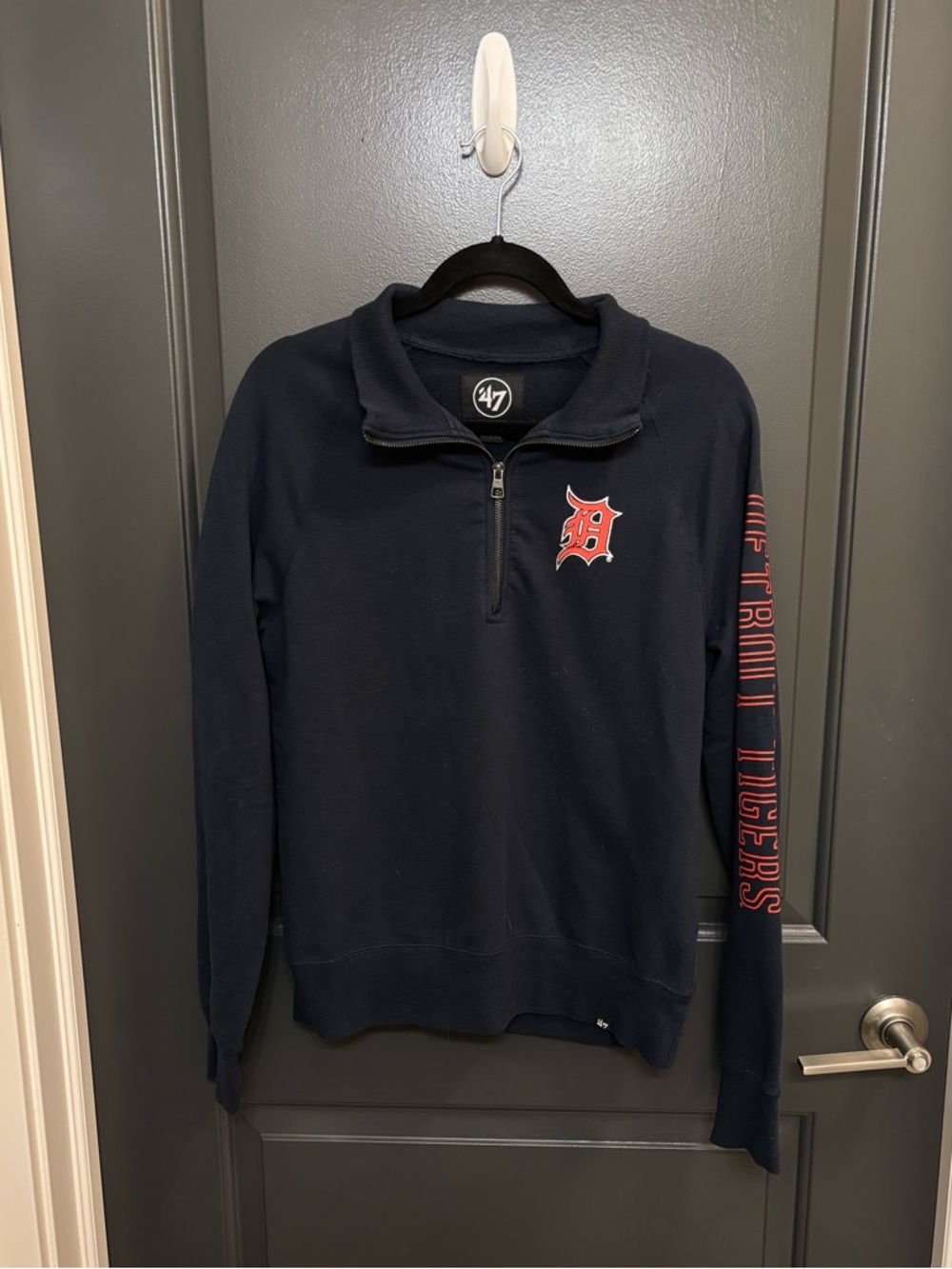 '47 Detroit Tigers Navy Quarter-Zip Pullover